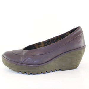 Fly London Leather Wedges Womens (EU 39/US 8.5)